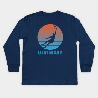 Ultimate Frisbee Sport Flying Disc Kids Long Sleeve T-Shirt